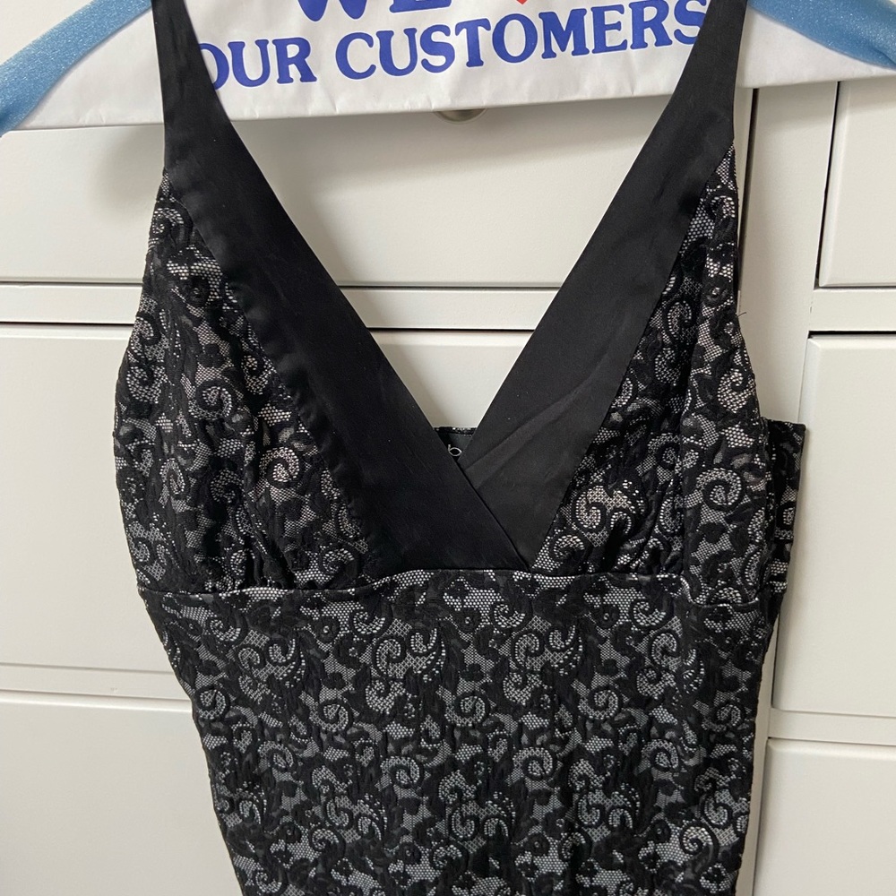 Bebe Black Tank Top with Silver Accents
